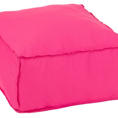 Pouf carre polyester rose