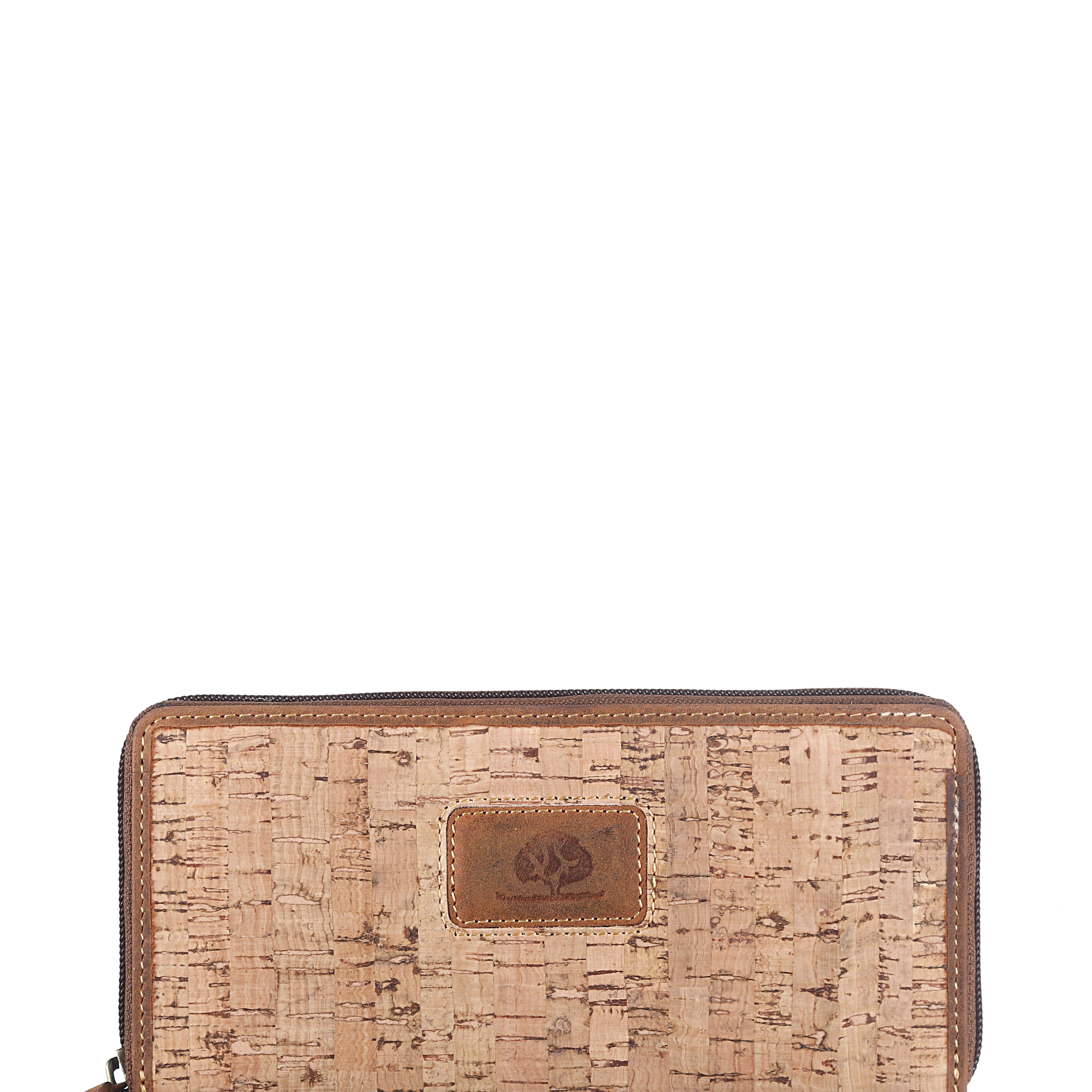 Borsa lunga da donna in sughero vintage naturale