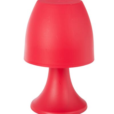 Lampe chargeur usb plastique rouge 12x19cm