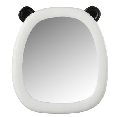 Miroir panda oreilles resine noir/blanc