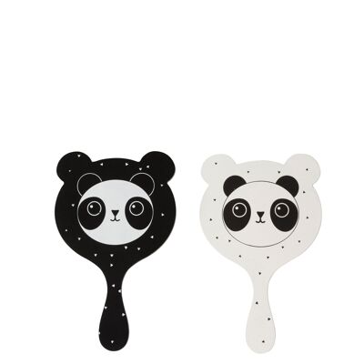 Miroir panda bois blanc/noir assortiment de 2