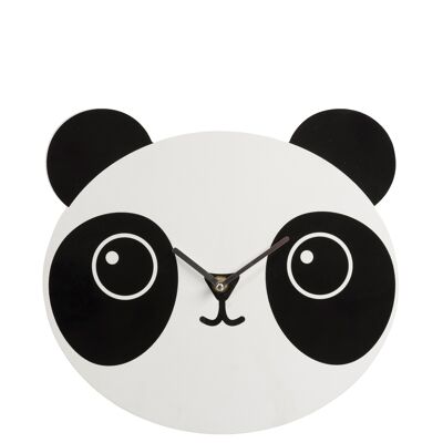 Horloge panda bois blanc/noir