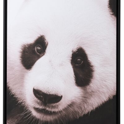 Cadre panda bois/papier noir/blanc