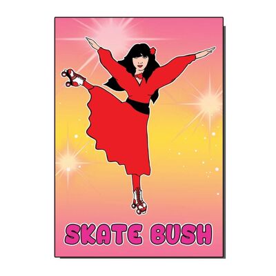 Skate Bush Kate Bush-Grußkarte