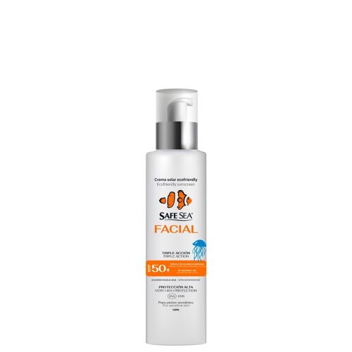 Safe Sea Crema Solar Facial Para Adultos SPF 50+ Protege La Piel En Contacto Con Medusas 100ml