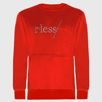 Jersey de terciopelo con cuello redondo Blessed