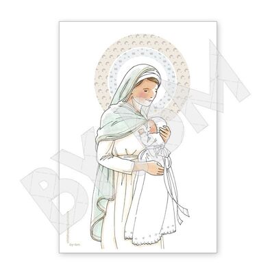 Baptism card - Consecration to the Virgin Mary