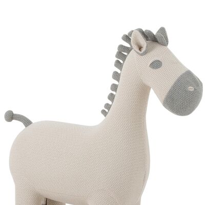 Cheval bebe coton ecru/gris large