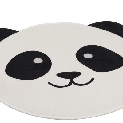 Tapis tete de panda polyester noir/blanc