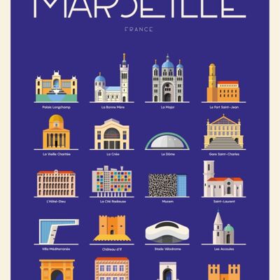 Marseille-Architekturplakat
