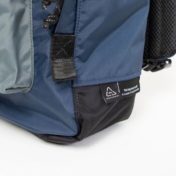 Macaroon Large Go Wild series - Grand sac à dos en nylon océanique recyclé pour pc 15 pouces, sac étudiant, sac week-end 7