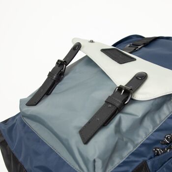 Macaroon Large Go Wild series - Grand sac à dos en nylon océanique recyclé pour pc 15 pouces, sac étudiant, sac week-end 9