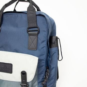 Macaroon Large Go Wild series - Grand sac à dos en nylon océanique recyclé pour pc 15 pouces, sac étudiant, sac week-end 10