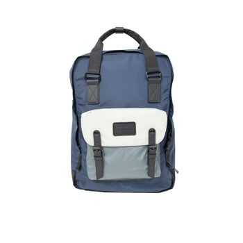 Macaroon Large Go Wild series - Grand sac à dos en nylon océanique recyclé pour pc 15 pouces, sac étudiant, sac week-end 13