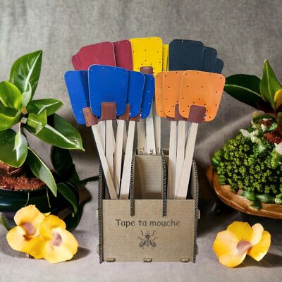 Welcome kit 25 Pcs - fly swatter - leather - wood - Quality - Craftsmanship - humorous - durable - ecological - Elegant - Practical - Garden - Insects - Decoration