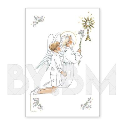 Communion card - "all is grace" - boy