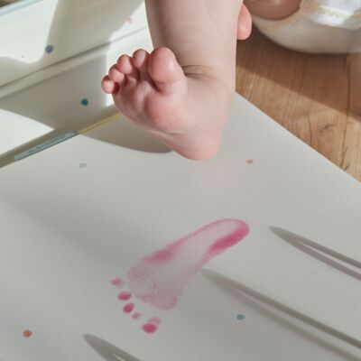 Hand und Fußabdruck des Babys