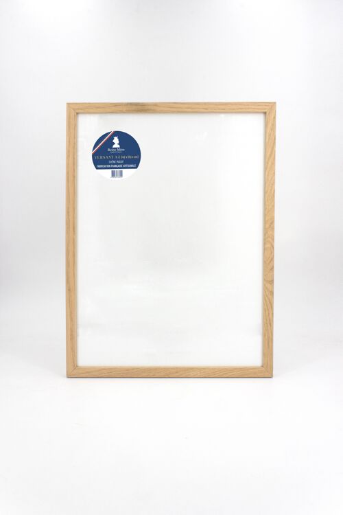 Cadre photo - Versant A2 - (made in France) en bois de Chêne et vitre en acrylique anti UV