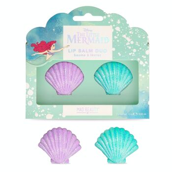 Mad Beauty Disney - Duo de baumes à lèvres en forme de coquille de petite sirène 1