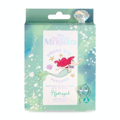 Mad Beauty Disney Petite Sirène Hydrogel Sous Les Masques Pour Les Yeux