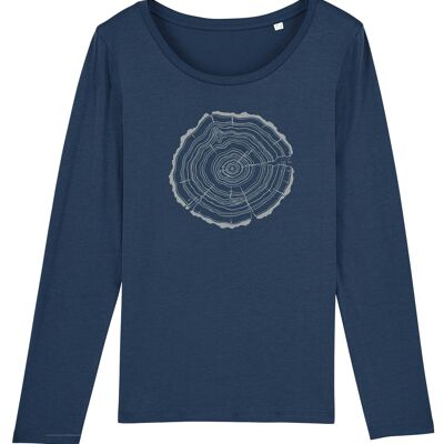 Fairwear Organic Longsleeve Women Denim Blue Treeslice