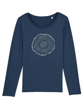 Fairwear Organic Longsleeve Femme Denim Blue Treeslice