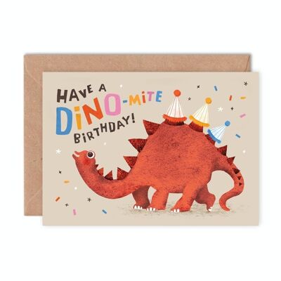 Tarjeta de cumpleaños Dino-mite