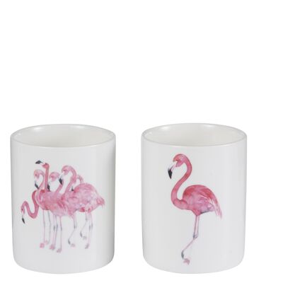 Bougie parfumee flamant rose ceramique rose small-40 heures assortiment de 2