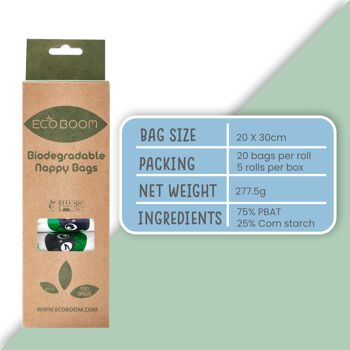 Sacs à couches biodégradables | Paquet de 100 sachets 3