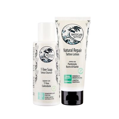 INKtensive Care NATURAL - Kit de cuidado posterior con crema y jabón veganos