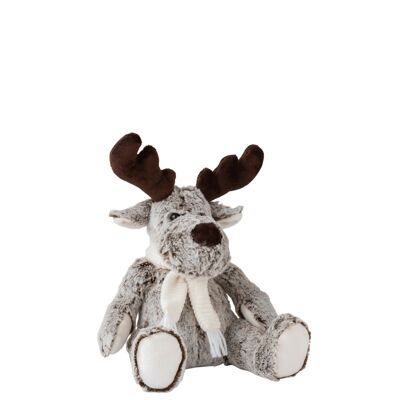 Elan + echarpe peluche gris small