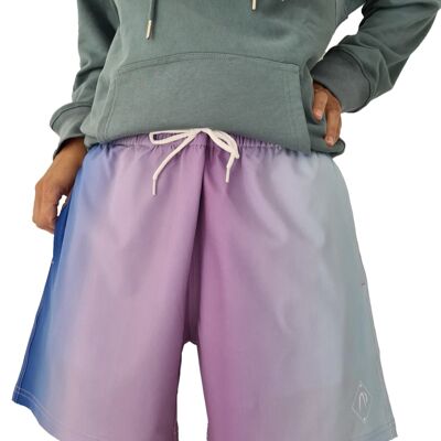 Mixed blue-purple gradient shorts