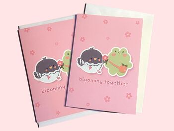 Blooming Together, carte de voeux avec enveloppe A6 1