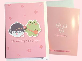 Blooming Together, carte de voeux avec enveloppe A6 4