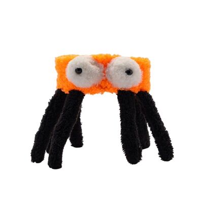 MyMeow Spooky Spider Collar - Halloween Themed Plush Cat Toy