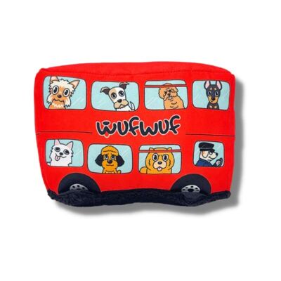 WufWuf City Transpawt, jouet en peluche grinçant pour chien, bus de Londres