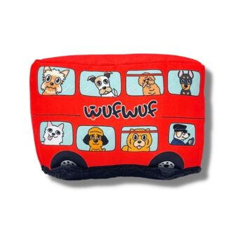 WufWuf City Transpawt, jouet en peluche grinçant pour chien, bus de Londres 1