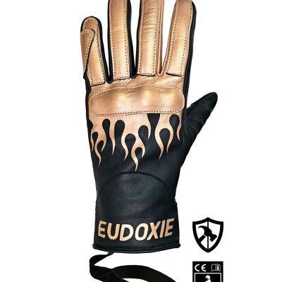 Motorcycle gloves homologated 1KP Eudoxie Jody Burn