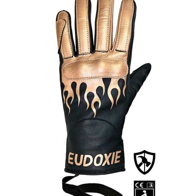 Motorcycle gloves homologated 1KP Eudoxie Jody Burn