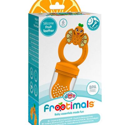 CIUCCIO IN SILICONE ORANGEFLY FROOTIMALS PER FRUTTA