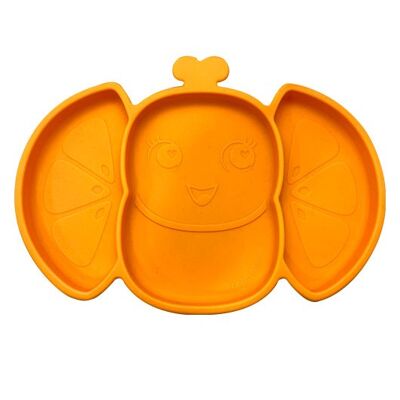 ASSIETTE EN SILICONE ANTIDÉRAPANT ORANGIEFLY FROTIMALS