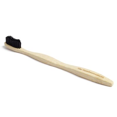 Nachhaltige Zahnbürste aus Bambus – Erwachsene – weiche Borsten – Schwarz