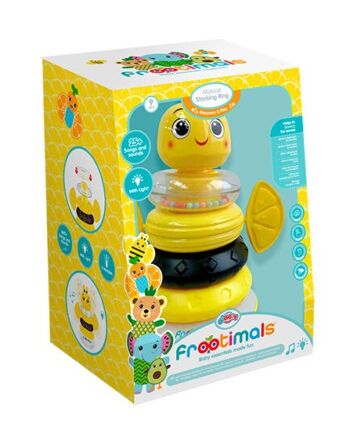 BAGUES EMPILABLES AVEC LUMIÈRES ET SONS BIZZY LEMONBEE FROOTIMALS 2