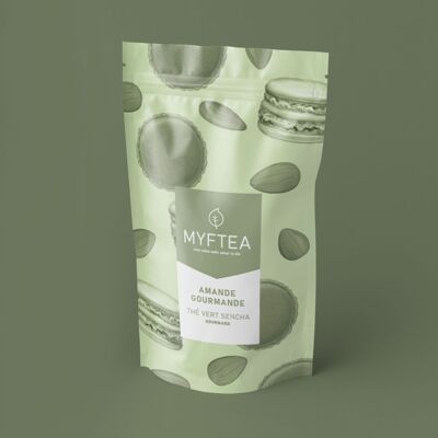 Tè verde aromatizzato e gourmet - Gourmet mandorla, uva - popcorn - 100g
