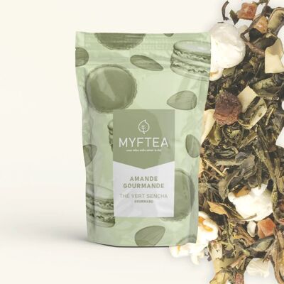 Té verde aromatizado y gourmet - Gourmet almendra, uva - palomitas - 100g