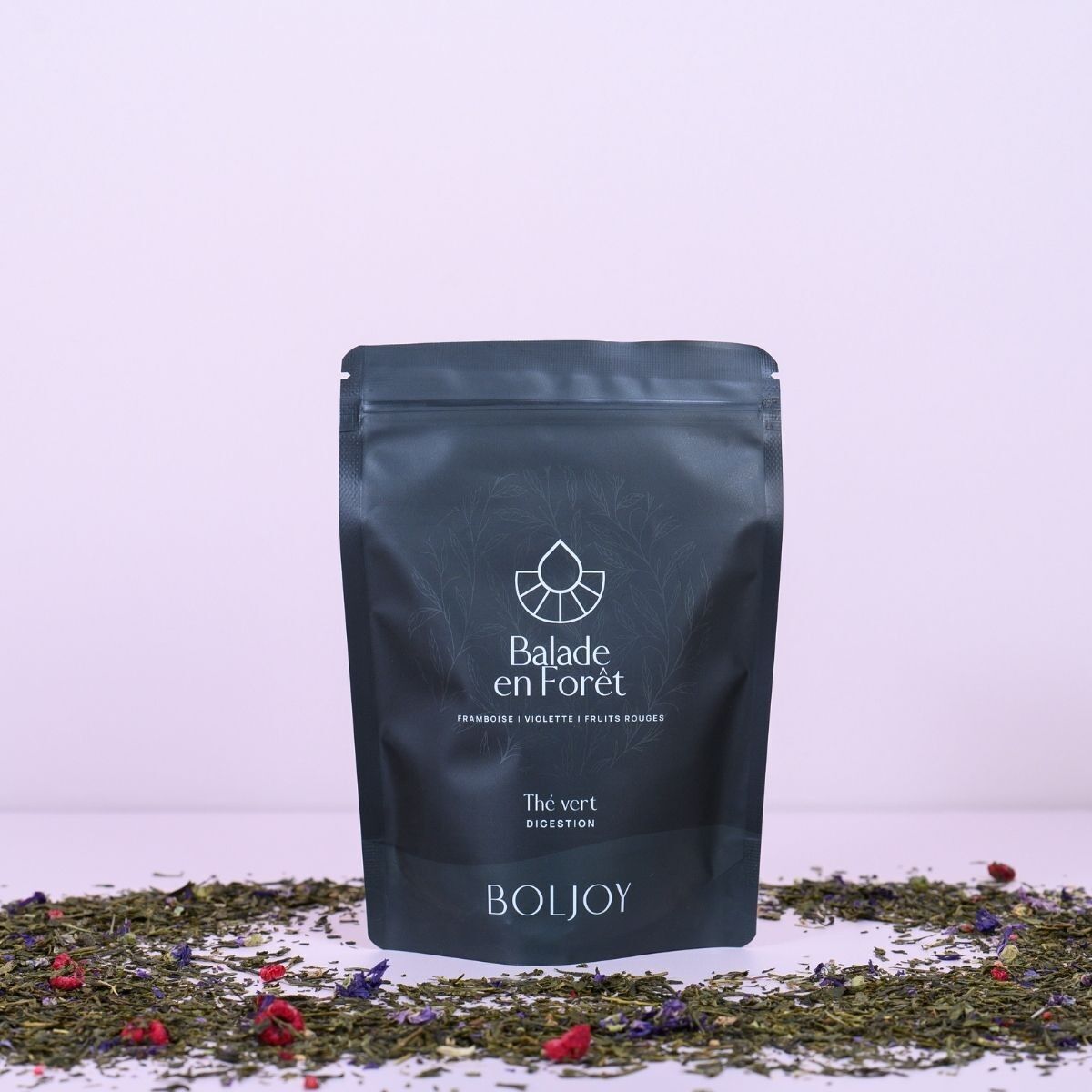 Tè verde aromatizzato ai frutti di bosco, malva, violetta - Passeggiata nel bosco - 100g