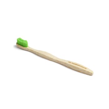 Brosse à Dents en Bambou Durable - Enfants - Poils Souples - Vert 1