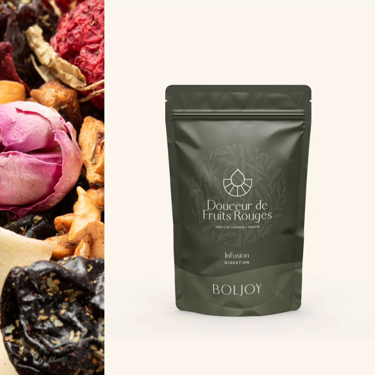 Grape, raspberry, apple, beetroot infusion - Red fruit sweetness - 100g