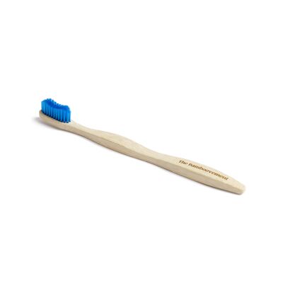 Brosse à Dents en Bambou Durable - Enfants - Poils Souples - Bleu