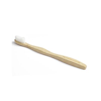 Spazzolino da denti in bambù sostenibile - Bambini - Setole medie - Bianco